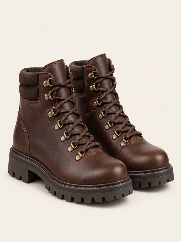 Hiking boot: A rugged lace-up boot built for walking trails.