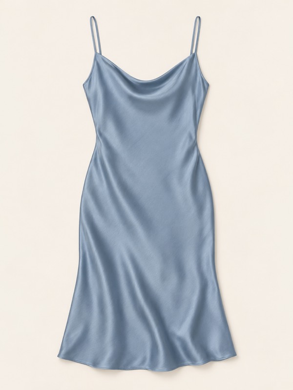 Slip dress: A fluid, bias-cut dress with thin straps, like a long camisole.