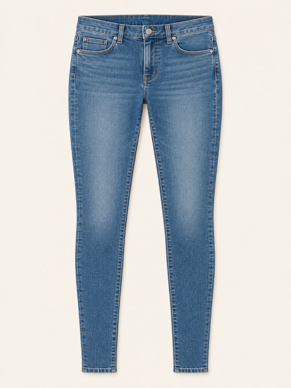 Skinny: Close to the leg all the way to a narrow ankle.