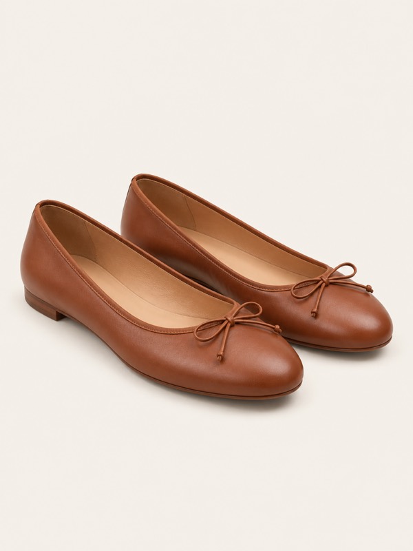 Ballet flat: A soft, almost heelless slip-on with a rounded toe.