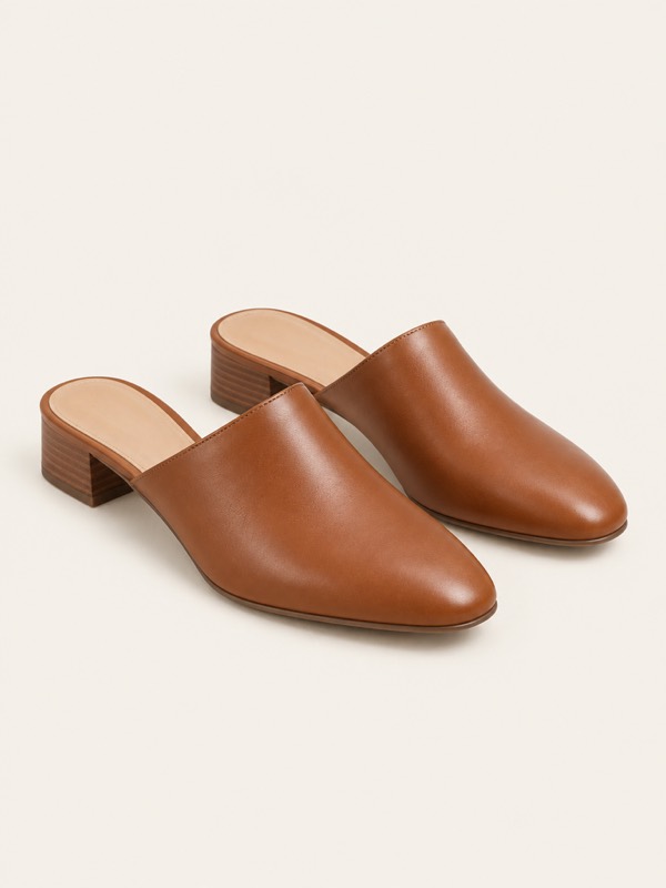 Mule: A shoe with a closed toe and no back.