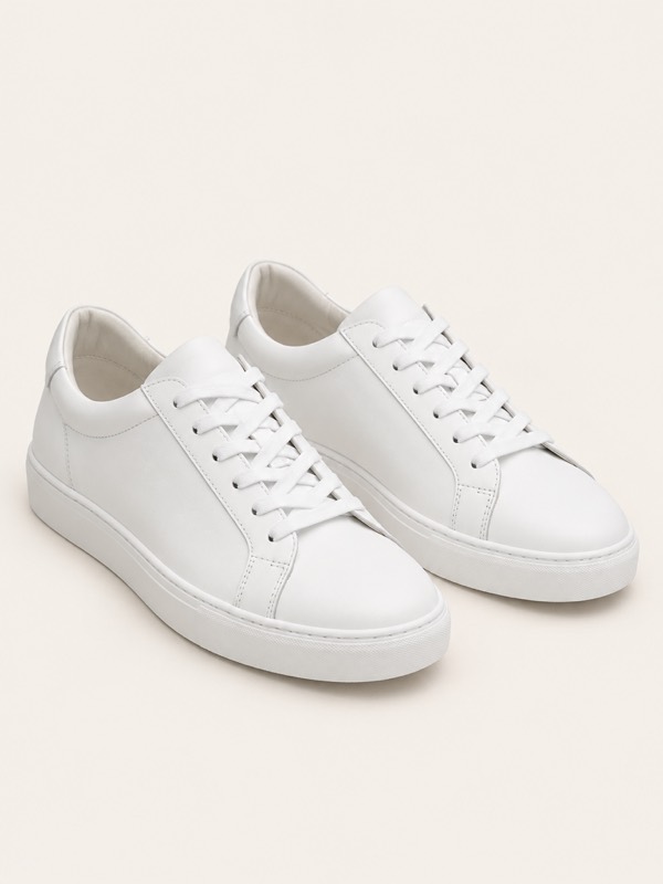 Sneaker: A sporty lace-up shoe with a rubber sole.