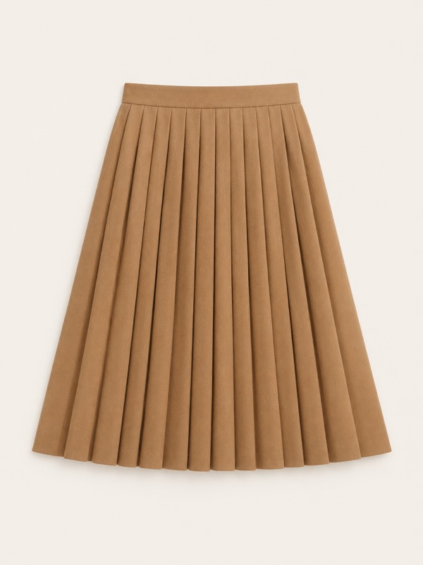 Pleated skirt: A skirt folded into regular pleats that swing as you move.
