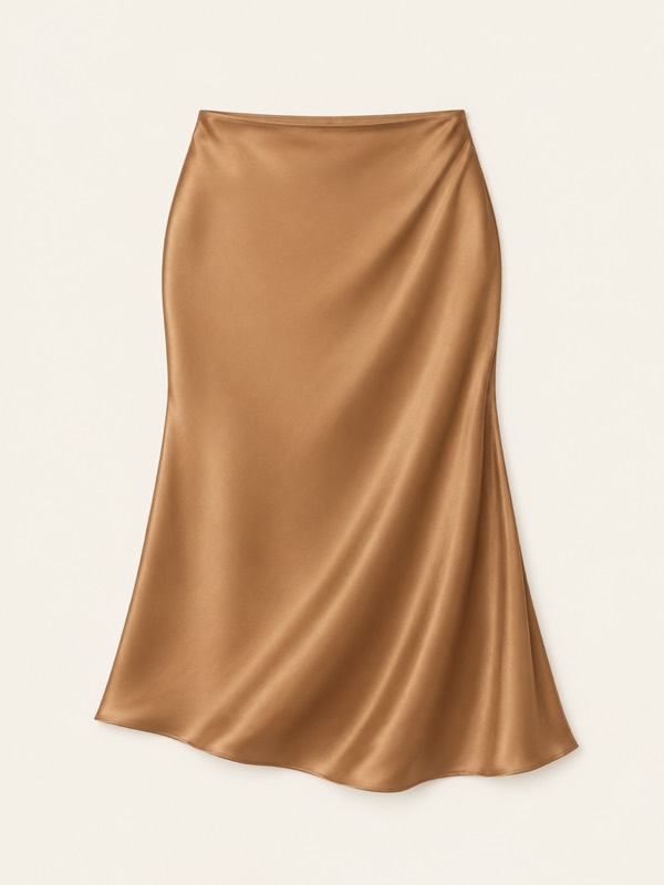Slip skirt: A fluid, bias-cut skirt, often satin, that skims the hips.